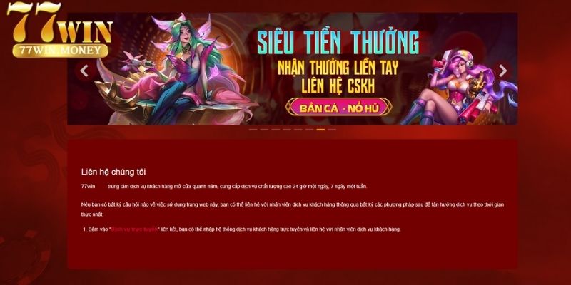 Khu vực chat hỗ trợ khách hàng trên trang chủ nhà cái